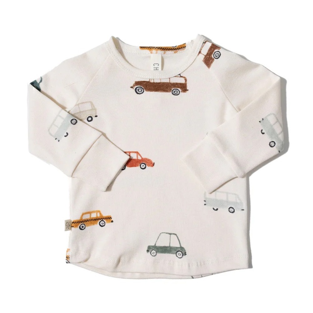CHILDHOODS cars on natural - CC long sleeve and jogger set - Picture 2 of 16